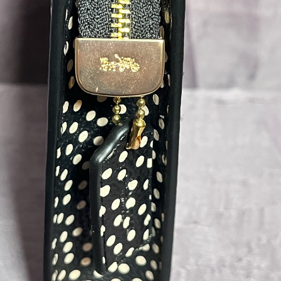 Coach Black and Cream Polka Dot Slim Crossbody - Picture 5 of 8